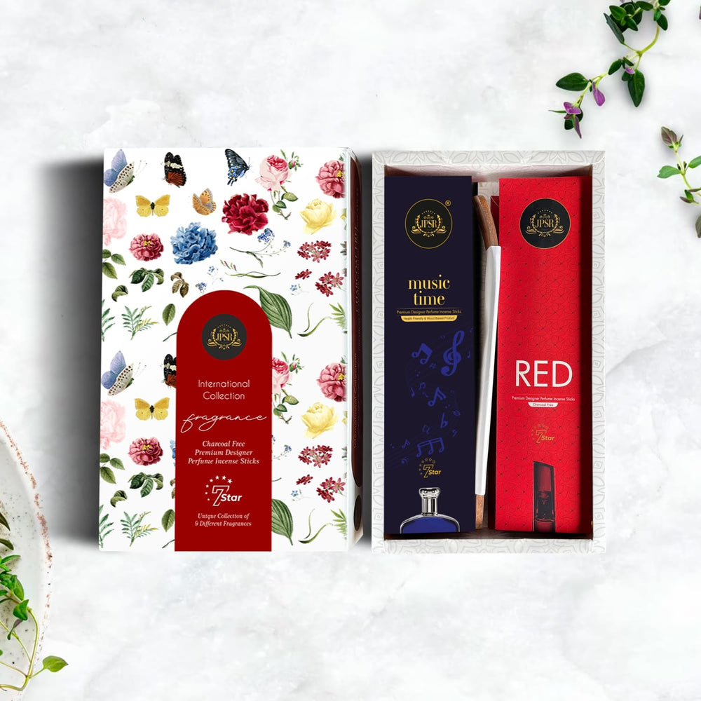JPSR Prabhu Shriram Lifestyle International Perfumes Premium Incense Sticks  Gift Box – Pack of 10 Perfumes