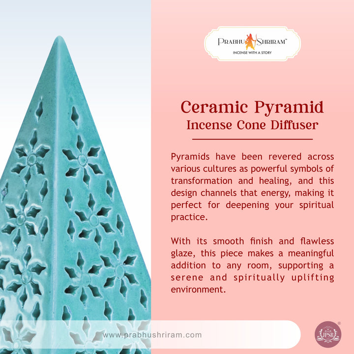 Pyramid Incense Cone Diffuser Sea Green – JPSR Prabhu Shriram